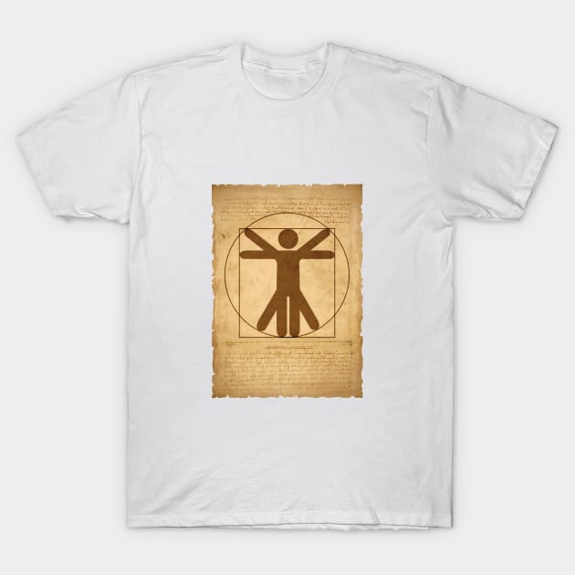 Vitruvian Stickman T-Shirt by Printadorable